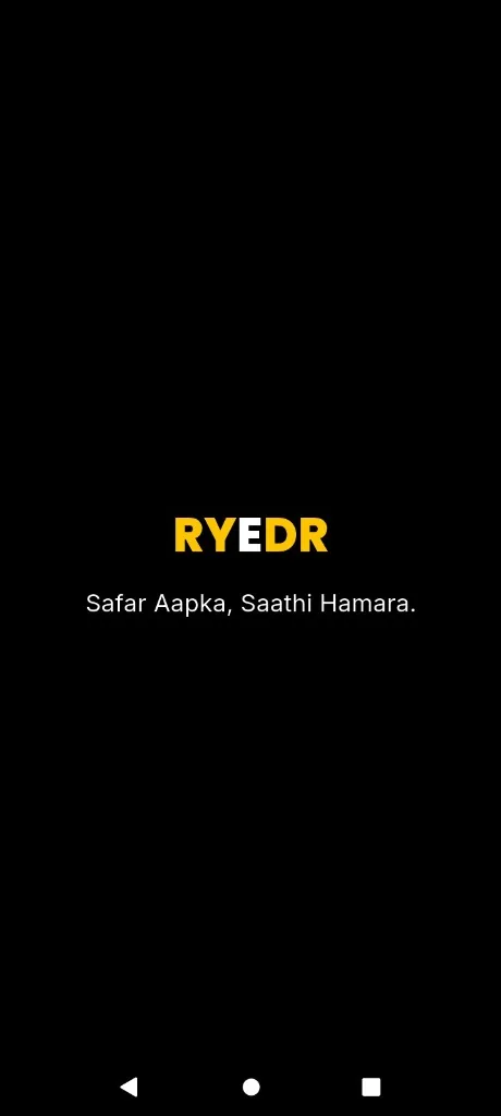 Ryedr App - Splash Screen